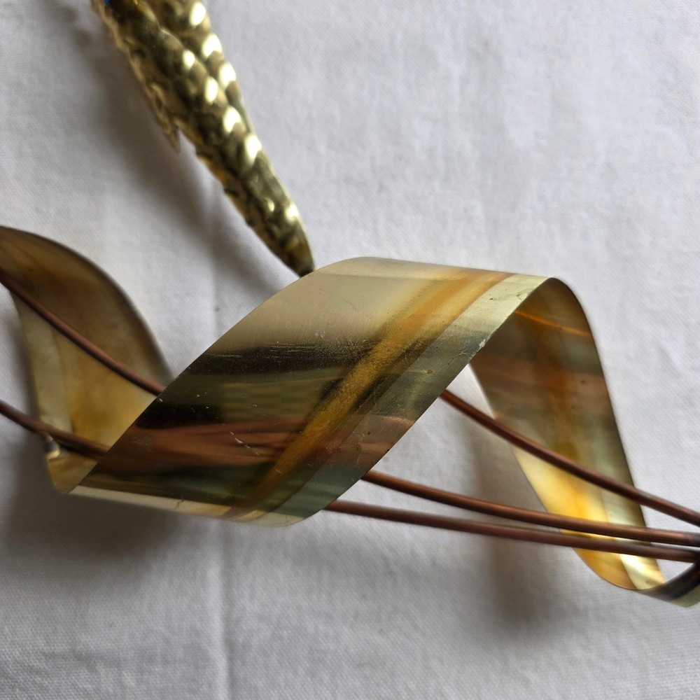 Vintage Home Interiors Mid Century Modern Metal Wheat Bundle Wall Sculpture - Picture 5 of 9